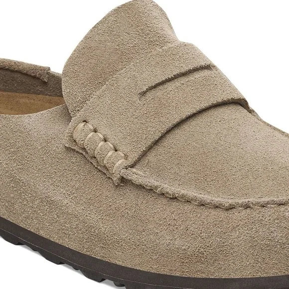 Birkenstock Naples Wrapped Suede Women’s Clogs Taupe Size 42 (11–11.5) NWT - Picture 5 of 10